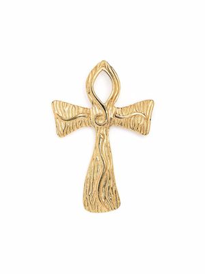 Givenchy Pre-Owned broche à breloque croix (années 1990) - Or