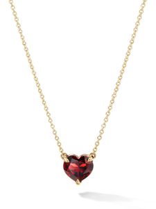 David Yurman collier Châtelaine Heart en or 18ct serti de grenat