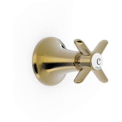 Tres Clasic stopkraan koud glans 1/2" bi x 1/2" bi Messing oud