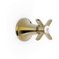 Tres Clasic stopkraan koud glans 1/2" bi x 1/2" bi Messing oud
