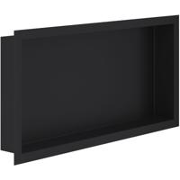 Inbouwnis Mat Zwart 30x60x7 cm - Stijlvolle Messing Wandnis