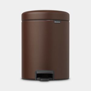 Brabantia NewIcon pedaalemmer 3 liter met kunststof binnenemmer - Mineral Cosy Brown