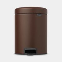 Brabantia NewIcon pedaalemmer 3 liter met kunststof binnenemmer - Mineral Cosy Brown