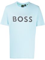 BOSS t-shirt en coton à logo imprimé - Bleu