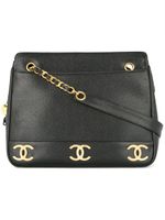 CHANEL Pre-Owned 1994-1996 interlocking CCs shoulder bag - Noir