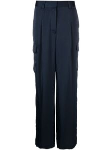 Ba&Sh pantalon satiné à poches cargo - Bleu