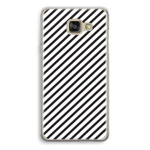 Strepen zwart-wit: Samsung Galaxy A5 (2016) Transparant Hoesje