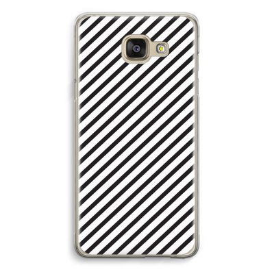 Strepen zwart-wit: Samsung Galaxy A5 (2016) Transparant Hoesje
