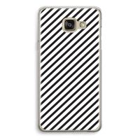 Strepen zwart-wit: Samsung Galaxy A5 (2016) Transparant Hoesje