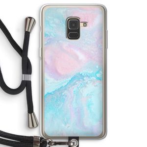 Fantasie pastel: Samsung Galaxy A8 (2018) Transparant Hoesje met koord