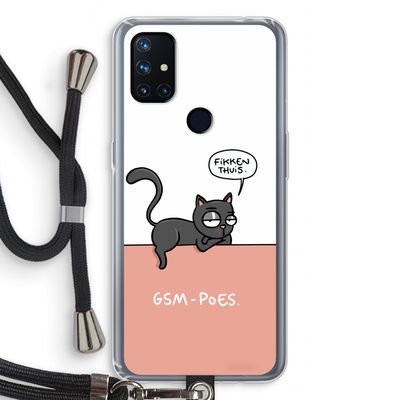 GSM poes: OnePlus Nord N10 5G Transparant Hoesje met koord
