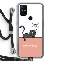 GSM poes: OnePlus Nord N10 5G Transparant Hoesje met koord