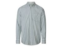Heren casual shirt (L (41/42), Groen/wit) - thumbnail