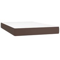 vidaXL Pocketveringmatras 120x200x20 cm kunstleer bruin