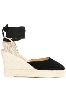 Manebi espadrilles à semelle compensée - Noir