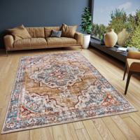 Vloerkleed Strozzi - Beige / Blauw maat: 90x57cm - materiaal: Polypropyleen - Dekbed-Discounter.nl