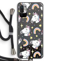 Rainbow Unicorn: Xiaomi Redmi Note 10 5G Transparant Hoesje met koord