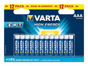 Varta batterij Longlife Power AAA, blister van 12 stuks