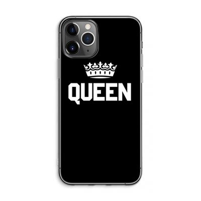Queen zwart: iPhone 11 Pro Max Transparant Hoesje