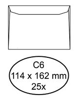 Envelop Quantore bank C6 114x162mm wit 25stuks - thumbnail