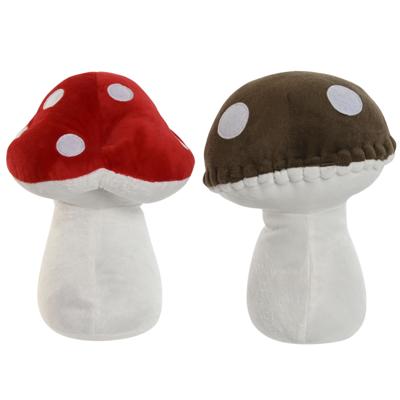 Deurstopper paddenstoel - bruin/rood - kinderkamer - 17 x 17 x 23 cm