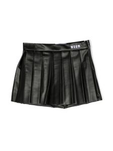 MSGM Kids jupe short plissée - Noir