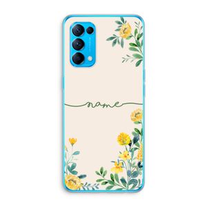 Gele bloemen: Oppo Find X3 Lite Transparant Hoesje
