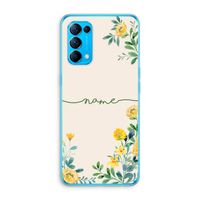 Gele bloemen: Oppo Find X3 Lite Transparant Hoesje