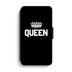 Queen zwart: iPhone XS Max Flip Hoesje