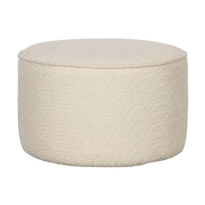 Woood Sara poef laag bouclé Creme