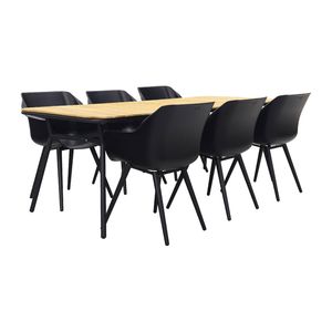 Hartman Sophie Studio Black/Bella 220x95 cm. - 7-delige tuinset