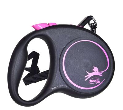 Flexi Black Design S 5 m Geel Hond Intrekbare riem
