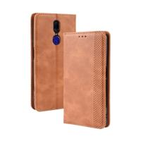 Magnetische Buckle retro Crazy Horse textuur horizontale Flip lederen case voor oppo F11 met houder & kaartsleuven & fotolijstjes (bruin)