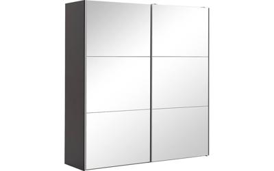 Goossens Kledingkast Easy Storage Sdk, 203 cm breed, 220 cm hoog, 2x 3 paneel spiegel schuifdeuren
