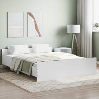Bedframe met hoofd- en voeteneinde wit 150x200 cm