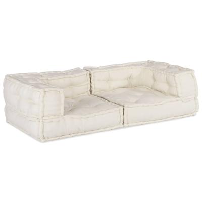 Poef modulair 140x70x36 crmekleurig stof