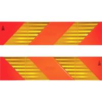 IWH 97609 Heckwarntafel, Halbmarkierungen refl. Zugm., 565x130mm, ECE 70.01, 2 St. Waarschuwingsbord 565 mm x 130 mm