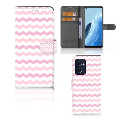 OPPO Find X5 Lite | Reno 7 5G | Telefoon Hoesje | Waves Roze