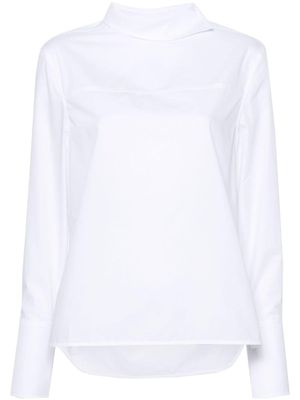 Victoria Beckham blouse asymétrique en popeline - Blanc