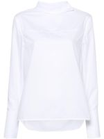 Victoria Beckham blouse asymétrique en popeline - Blanc