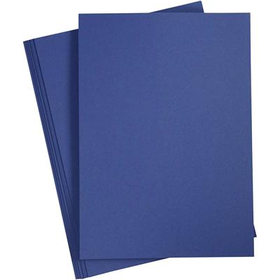 Creativ Company Gekleurd karton, a4, vel 210x297 mm, 180 gr, donkerblauw, 20 vel/ 1 doos