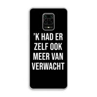 Meer verwacht - Zwart: Xiaomi Redmi Note 10 Lite Transparant Hoesje Meer verwacht - Zwart: Xiaomi Redmi Note 10 Lite Transparant Hoesje
