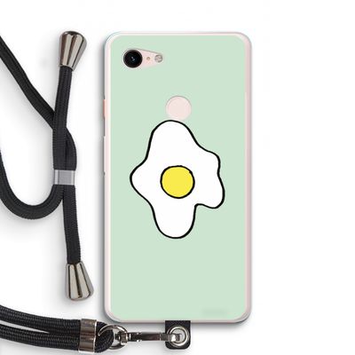 Spiegelei: Pixel 3 XL Transparant Hoesje met koord