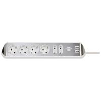 Brennenstuhl 1153590620 Bureaustekkerdoos Zilver, Wit Randaarde stekker 1 stuk(s) Brennenstuhl 1153590620 Bureaustekkerdoos Zilver, Wit Randaarde stekker 1 stuk(s)