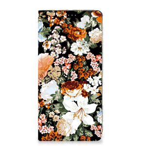 Smart Cover voor Motorola Moto G54 Dark Flowers