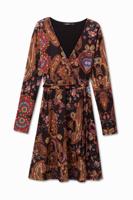Boho-herfstjurk - BLACK - XS