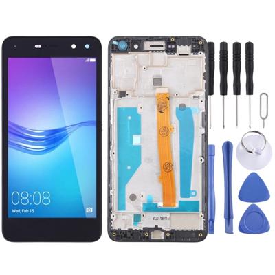 LCD-scherm en digitizer volledige montage met frame voor Huawei Y5 (2017) (zwart)