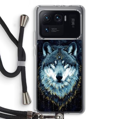 Darkness Wolf: Xiaomi Mi 11 Ultra Transparant Hoesje met koord
