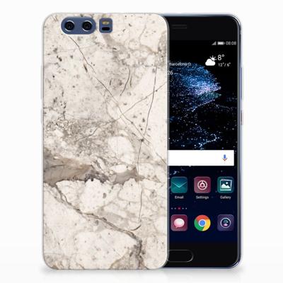 Huawei P10 Plus | TPU | Siliconen hoesje | Marmer Beige
