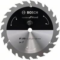 Bosch Accessories Bosch Power Tools 2608837669 Hardmetaal-cirkelzaagblad 140 x 10 mm Aantal tanden: 24 1 stuk(s)